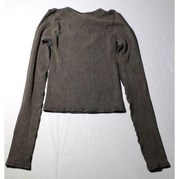 BDG Keyhole Cut-Out Acid Wash Long Sleeve Top Urban Outfitters M - Picture 4 of 7